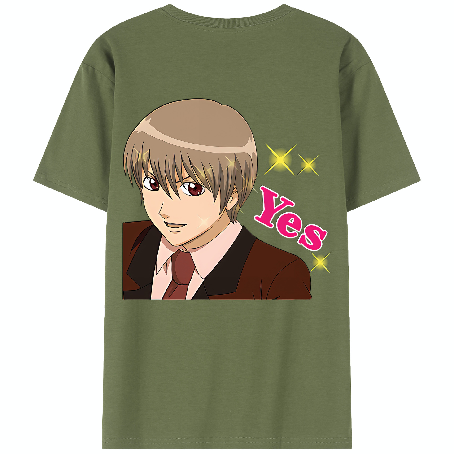 （画像用） ぎんたま 坂田銀時（さかたぎんとき） 神楽 志村新八（しむら しんぱち） GINTAMA Sakata Gintoki Kagura Shimura Shinpachi 綿100％半袖Tシャツ（背面プリント）